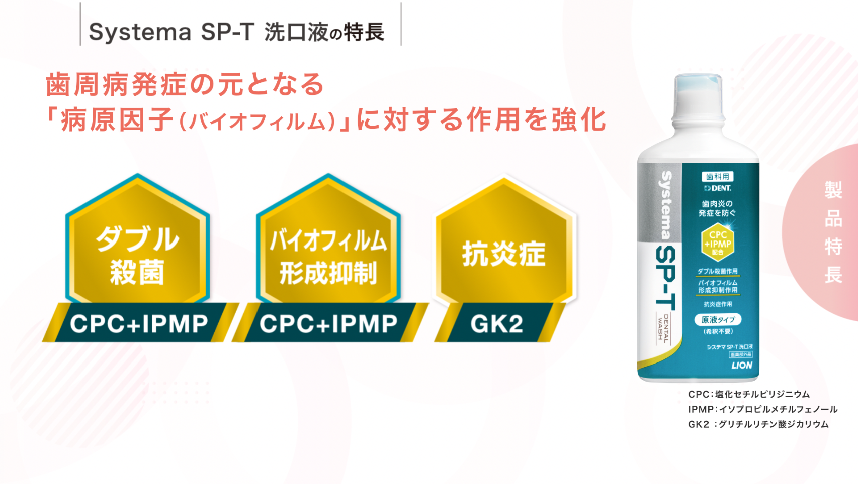 Systema SP-T 洗口液（医療従事者向け）