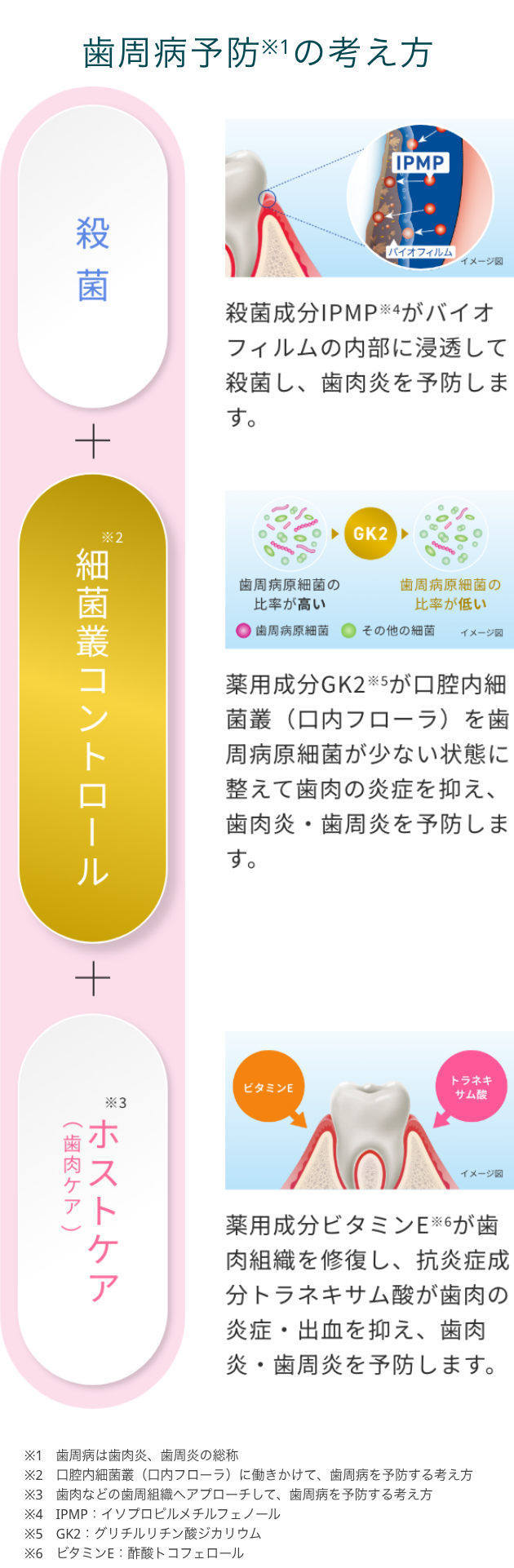 歯周病予防の考え方の図